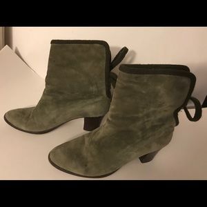 Italian Low Suede Ankle Boots 8 1/2” High 7 B Original Owner